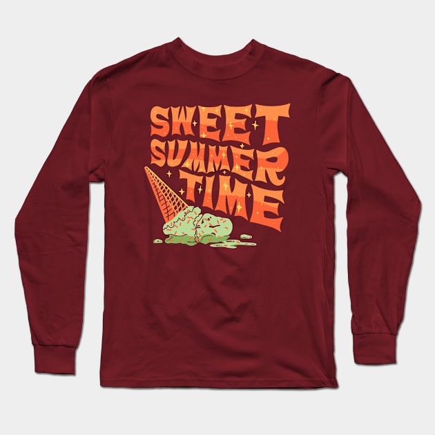 Sweet Summertime Long Sleeve T-Shirt by Jillian Kaye Art